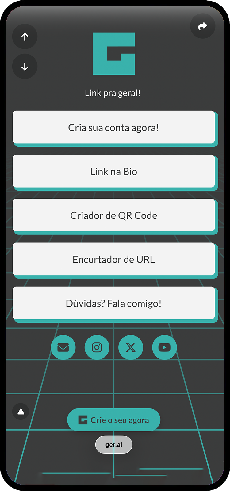 Screenshot of biolink page examples