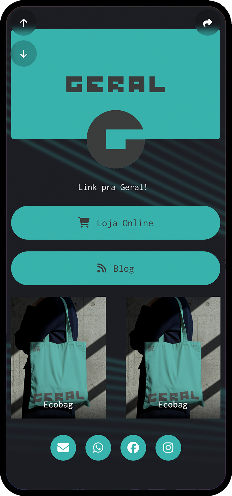 Screenshot of biolink page examples